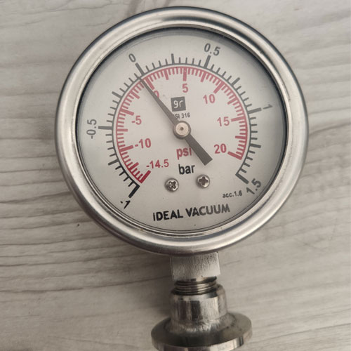 فشارسنج عقربه ای خلا وکیوم ایده ال وکیوم میلیبارتک vacuum dial gauge kf16